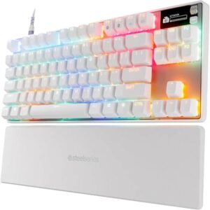 מקלדת גיימינג לבנה Steelseries Apex Pro tkl